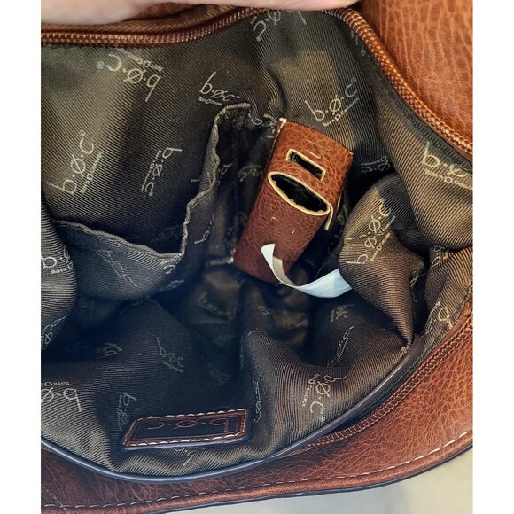 B.O.C. Crocket Power Tulip Brown Cream Tan Vegan Leather Crossbody Purse Handbag - Picture 9 of 16